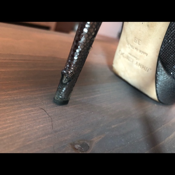 Silver Jimmy Choo Platform Heels - Picture 4 of 5